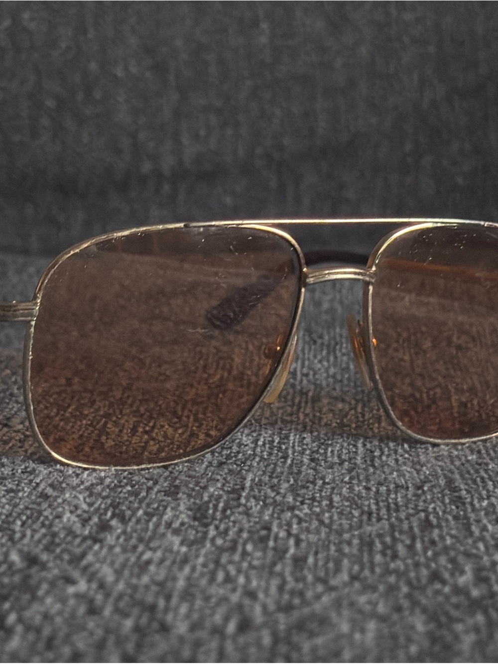 Vogue Gold Frame Brown Lens Aviator Sunglasses